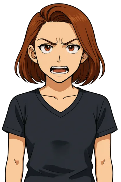 Angry Anime Sticker