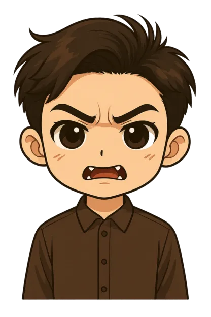 Angry Chibi Sticker