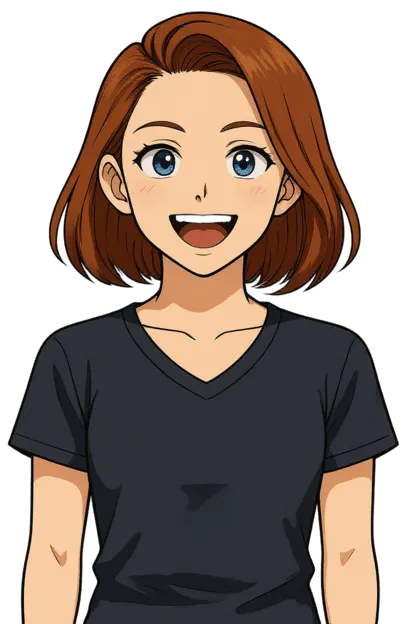 Happy Anime Sticker