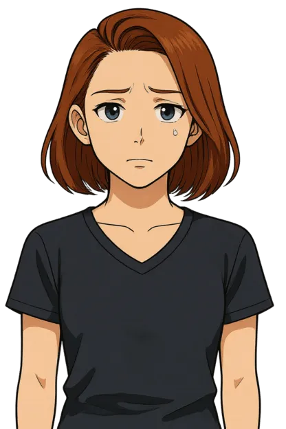 Sad Anime Sticker