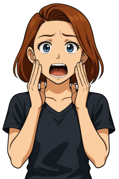 Surprised Anime Sticker