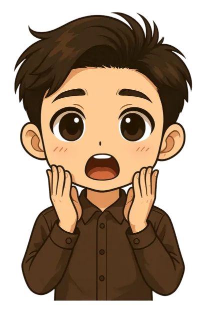 Surprised Chibi Sticker